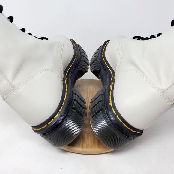 Dr Martens Audrick Quad Boots Women 12 Platform Cobblestone Grey Chunky Lug Boot - Picture 10 of 16